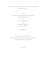 A new method for estimating evaporative losses from hot springs using chloride and deuterium as tracers.
