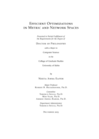 Efficient Optimizations in Metric and Network Spaces