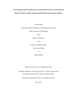 The Preparation and Evaluation of an Adsorbent Derived from Acrylic Fiber for Removal of Heavy Metals and Rare Earth Elements from Aqueous Solution