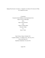 Shaping Water Resource Governance: a Comparative Case Study of Five Reservoirs Within the Columbia River Basin