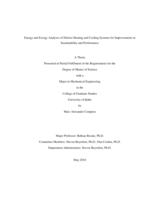 Energy and Exergy Analyses of District Heating and Cooling Systems for Improvements in Sustainability and Performance