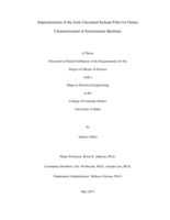 Implementation of The Joint-Unscented Kalman Filter for Online Characterization of Synchronous Machines