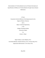 Bioremediation of Trichloroethylene by Use of Polymer Bio-beads and Quantification of Diffusion of Trichloroethylene through Various Polymer Membranes