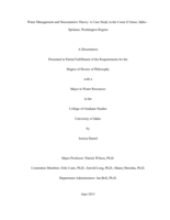 Water Management and Structuration Theory: A Case Study in the Coeur d'Alene, Idaho - Spokane, Washington Region