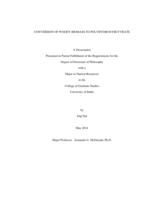 Conversion of woody biomass to polyhydroxybutyrate