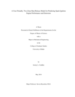 A User-Friendly, Two-Zone Heat Release Model for Predicting Spark-Ignition Engine Performance and Emissions