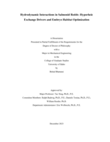 Hydrodynamic interactions in salmon redds: Hyporheic exchange drivers and embryos habitat optimization