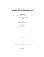 Faculty Members’ Digital and Instructional Practices in E-learning Programs at Saudi Universities