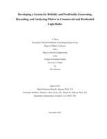 Developing a System for Reliably and Predictably Generating, Recording, and Analyzing Flicker in Commercial and Residential Light Bulbs