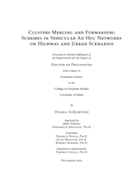 Clusters Merging and Forwarding Schemes in Vehicular Ad Hoc Networks on Highway and Urban Scenarios