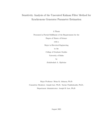 Sensitivity Analysis of the Unscented Kalman Filter Method for Synchronous Generator Parameter Estimation