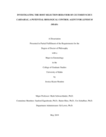 INVESTIGATING THE HOST SELECTION BEHAVIOR OF CEUTORHYNCHUS CARDARIAE, A POTENTIAL BIOLOGICAL CONTROL AGENT FOR LEPIDIUM DRABA