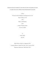 THE HOLOCENE OCCURRENCE AND EXPLOITATION OF MAMMALS IN THE CLEARWATER AND LOWER SNAKE RIVER REGIONS OF IDAHO