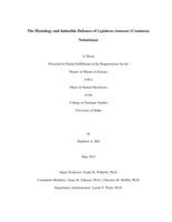 The Phenology and Inducible Defenses of Lepidurus lemmoni (Crustacea: Notostraca)