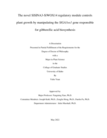 The novel SlSINA3-SlWOX14 regulatory module controls plant growth by manipulating the SlGA3ox1 gene responsible for gibberellic acid biosynthesis