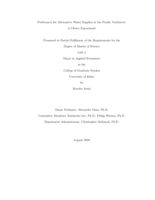 Preferences for Alternative Water Supplies in the Pacific Northwest: A Choice Experiment