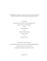 Closing Sheltered Workshops: An Analysis of Services, Programs, Training and Experiences Leading to Successful Community Employment Outcomes