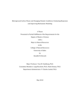 Belowground Carbon Fluxes and Changing Climatic Conditions: Evaluating Responses and Improving Mechanistic Modeling