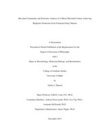 Microbial Community and Proteomic Analysis of a Mixed Microbial Culture Achieving Bioplastic Production from Fermented Dairy Manure