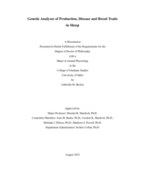 Genetic Analyses of Production, Disease and Breed Traits in Sheep