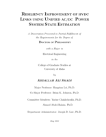 Resiliency Improvement of HVDC Links using Unified AC/DC Power System State Estimation