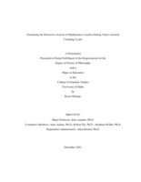 Examining the Discursive Actions of Mathematics Coaches During Video-Assisted Coaching Cycles