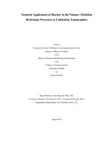 Targeted Application of Biochar in the Palouse: Modeling Hydrologic Processes in Undulating Topographies