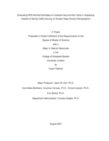 Evaluating GPS-Derived Estimates of Livestock Use and their Value in Assessing Impacts of Spring Cattle Grazing on Greater Sage-Grouse Demographics