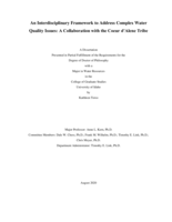 An Interdisciplinary Framework to Address Complex Water Quality Issues: A Collaboration with the Coeur d’Alene Tribe