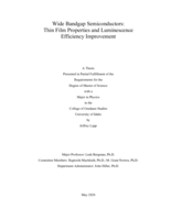 Wide Bandgap Semiconductors: Thin Film Properties and Luminescence Efficiency Improvement