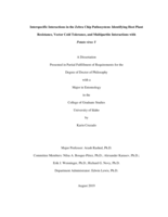 Interspecific Interactions in the Zebra Chip Pathosystem: Identifying Host Plant Resistance, Vector Cold Tolerance, and Multipartite Interactions with  Potato virus Y