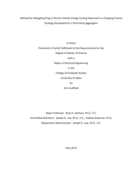 Method for Mitigating Plug in Electric Vehicle Charge Cycling Observed in a Charging Control Strategy Developed for a Third-Party Aggregator
