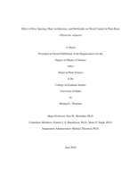 Effect of Row Spacing, Plant Architecture, and Herbicides on Weed Control in Pinto Bean (Phaseolus vulgaris)