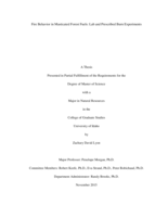 Fire behavior in masticated forest fuels: lab and prescribed burn experiments