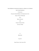 The Experience of Refugee Women in a Perinatal Nutrition Education Program
