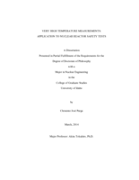 Very High Temperature Measurements: Application to Nuclear Reactor Safety Tests