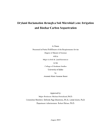 Dryland Reclamation through a Soil Microbial Lens: Irrigation and Biochar Carbon Sequestration
