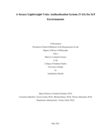 A Secure Lightweight Voice Authentication System for IoT Smart Device Users