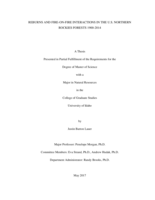 Reburns and fire-on-fire interactions in the U.S. Northern Rockies forests 1900-2014