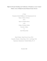 High-level Formal Modeling and Verication of Mandatory Access Control Policies Across Multiple Security-Enhanced Linux Devices