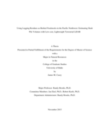 Using Logging Residues as Biofuel Feedstocks in the Pacific Northwest: Estimating Slash Pile Volumes with Low-cost, Lightweight Terrestrial LiDAR