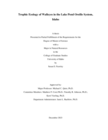 Trophic Ecology of Walleyes in the Lake Pend Oreille System, Idaho