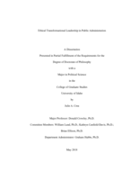 Ethical Transformational Leadership in Public Administration