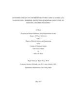 EXTENDING THE LIFE OF CONCRETE STRUCTURES USING GLYCEROL AS A NANOVISCOSITY MODIFIER: PROTECTION OF REINFORCEMENT STEEL BY REDUCING CHLORIDE TRANSPORT