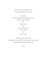 Professional Development for Curriculum Creators:  A Case Study Exploring Perceived Connections