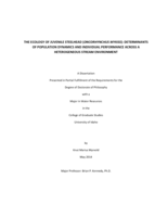 The ecology of juvenile steelhead (Oncorhynchus mykiss): determinants of population dynamics and individual performance across a heterogeneous stream environment
