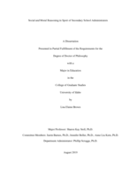 Social and Moral Reasoning in Sport of Secondary School Administrators