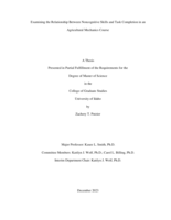 Examining the Relationship Between Noncognitive Skills and Task Completion in an Agricultural Mechanics Course