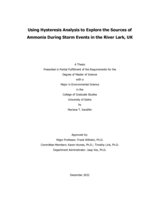 Using hysteresis analysis to explore the sources of ammonia during storm events in the River Lark, UK