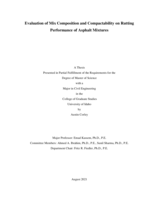 Evaluation of Mix Composition and Compactability on Rutting Performance of Asphalt Mixtures